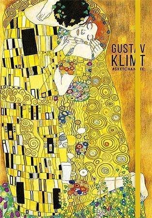 Skicák &quot;Klimt&amp;Van Gogh&quot;, A5, tečkovaný, 80 listů, tvrdé desky, mix motivů, SHKOLYARYK