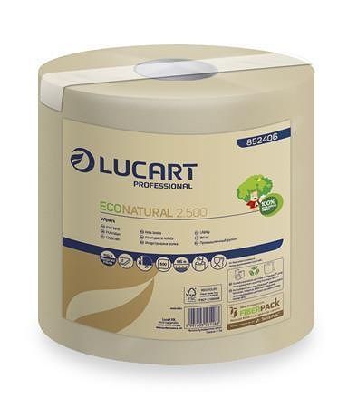 Hand towel, roll, 2 ply, LUCART, &quot;ECONATURAL 2.500&quot;, havana brown