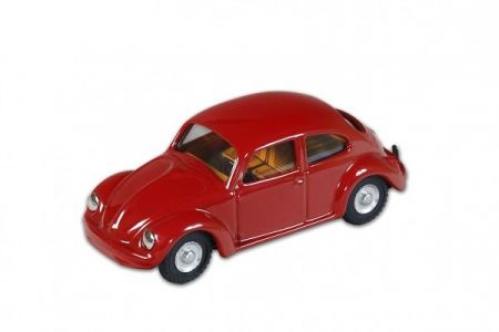 Auto VW brouk 1200 červený kov 11cm v krabičce Kovap