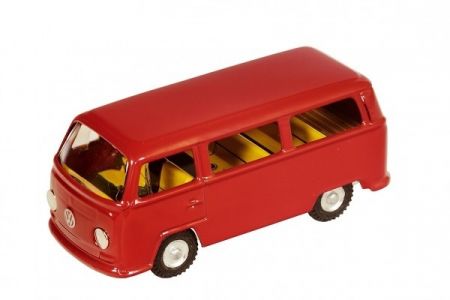 Auto VW mikrobus T2 červený kov 12cm v krabičce Kovap