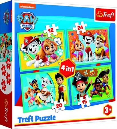 Puzzle Šťastný tým Tlapková Patrola 4v1