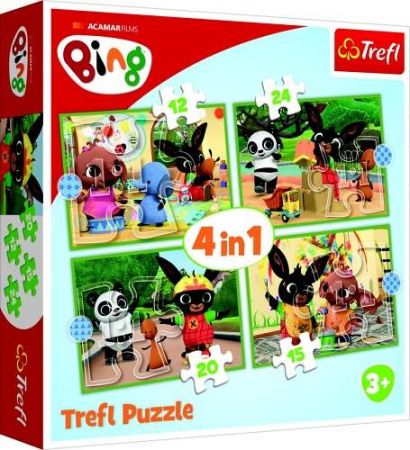 Puzzle Bingův šťastný den 4v1