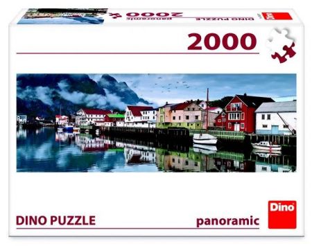 Puzzle 2000 dílků panoramic Rybářská vesnice