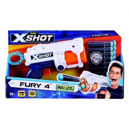 X-SHOT EXCEL Fury 4 s otočnou hlavní a  16 náboji