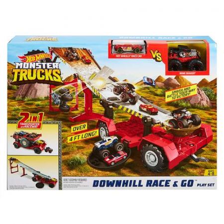 Hot Wheels MONSTER TRUCKS ZÁVOD Z KOPCE 2V1