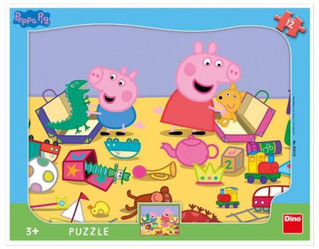 PUZZLE PEPPA PIG SI HRAJE 12 deskové tvary Puzzle