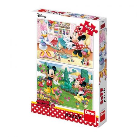 PUZZLE WD Pracovitá Minnie 2x77D