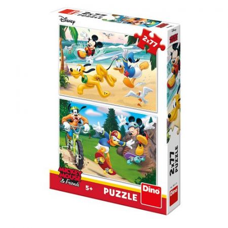 PUZZLE WD Mickey sportuje 2x77D