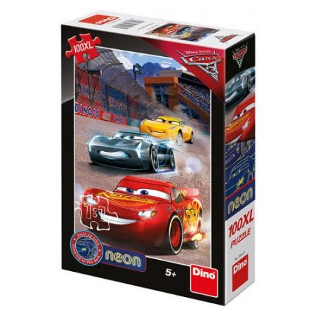 PUZZLE WD Cars3: Vítězné kolo 100XL neon