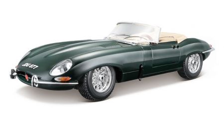 Bburago 1:18 JAGUAR E-TYPE CABRIOLET DARK GREEN