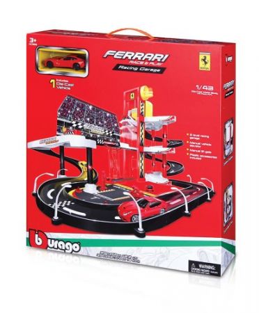 Bburago 1:43 Ferrari Race &amp; Play garáž s jedním autíčkem 30197