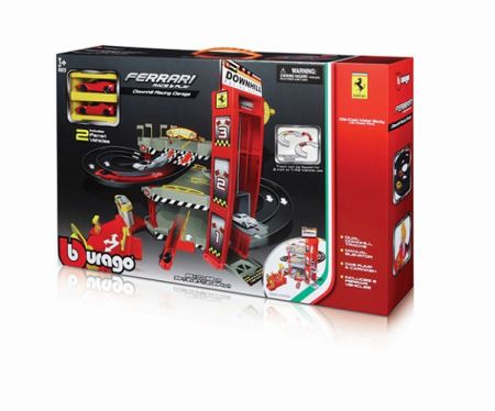 Bburago 1:64 FERRARI GARAZ DOWNHILL RACING + 2 AUTA