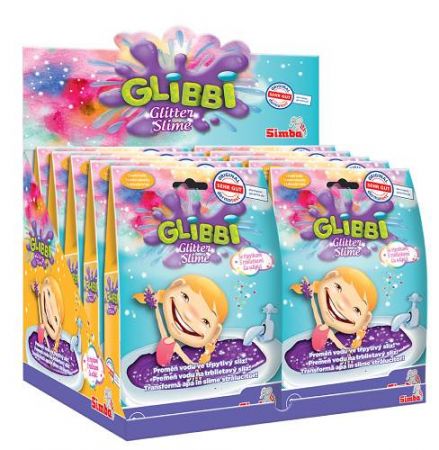 Glibbi Glitter Slime sliz fialový třpytivý, DP10