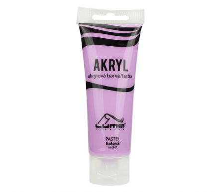 Barvy akrylové 75ml,  PASTEL fialová LUMA