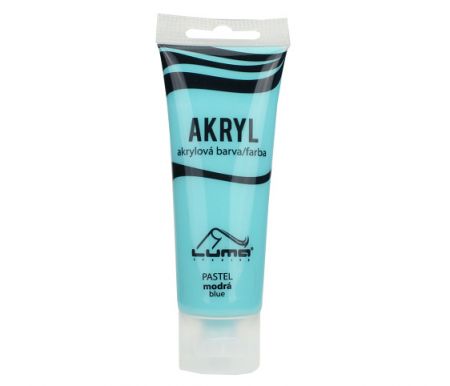 Barvy akrylové 75ml,  PASTEL modrá LUMA