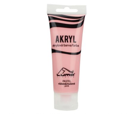 Barvy akrylové 75ml,  PASTEL růžová LUMA