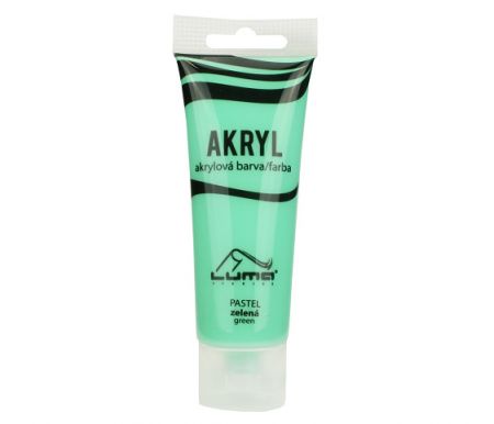 Barvy akrylové 75ml,  PASTEL zelená LUMA