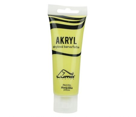 Barvy akrylové 75ml,  PASTEL žlutá LUMA