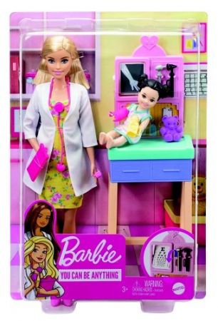 Barbie povolání herní set dětská doktorka blondýnka