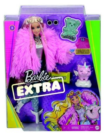 Barbie extra v růžové bundě