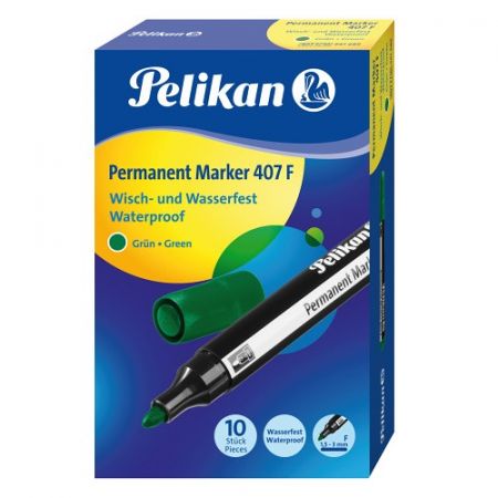 Popisovač permanentní Pelikan 407F Kuličkové zelené - PELIKAN