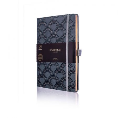 Linkovaný zápisník Castelli Milano Copper&amp;Gold Deco Copper velikost S