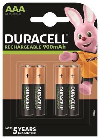 Dobíjecí baterie, AAA, 4 x 900 mAh, DURACELL