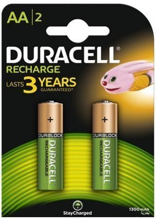 Dobíjecí baterie, AA, 2 x 1300 mAh, DURACELL