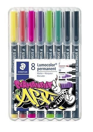 Permanentní popisovače &quot;Lumocolor Permanent ART&quot;, 8 ks, STAEDTLER 31-S WP8