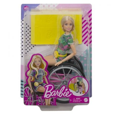 BARBIE MODELKA NA INVALIDNÍM VOZÍKU - BLONDÝNKA