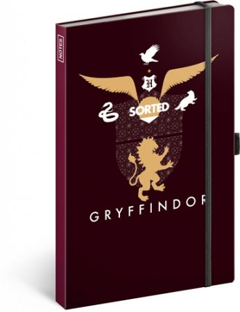 Notes Harry Potter – Gryffindor, linkovaný, 13 × 21 cm