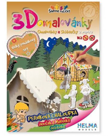 STIL 3D omalovánka A4 - SET Perníková chaloupka