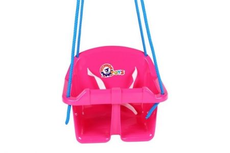 Houpačka Baby plast růžová nosnost 20kg 36x30x29cm 24m+