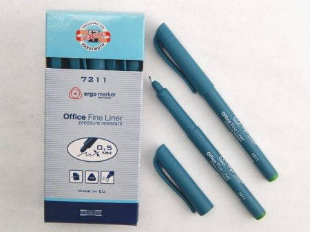 KOH-I-NOOR Popisovač fine liner 7211 zelený 0,5