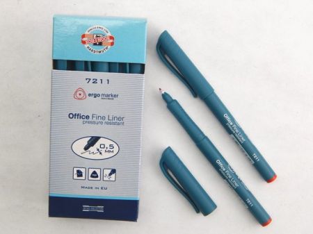 KOH-I-NOOR Popisovač fine liner 7221 červený 0,3