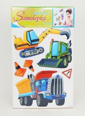 Samolepky pokoj. bagr,35x25,5 cm /927/