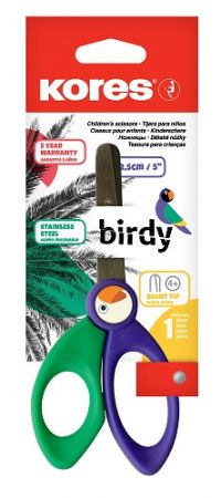 KORES Dětské nůžky BIRDY, 125 mm, 5&quot; 