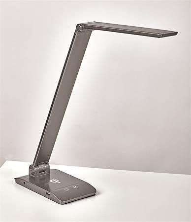 Stolní lampa &quot;Stella colour vario&quot;, šedá, stmívatelná, Qi, USB, MAUL 8202089