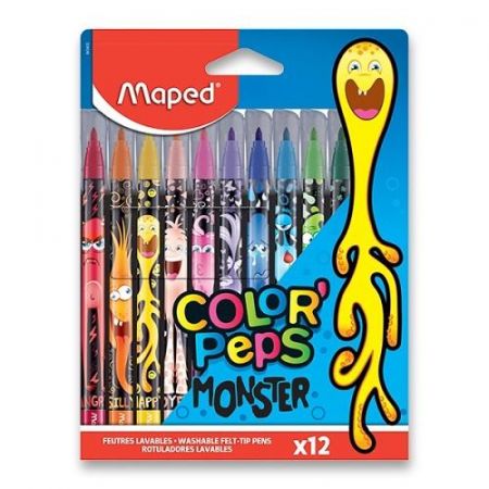 Dětské fixy Maped Color&#39;Peps Monster 12 barev