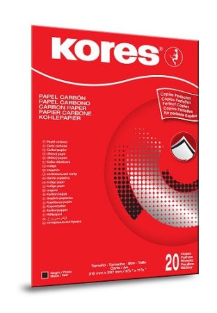 KORES 1200 A4 21 x 29,7 cm / černý uhlový papír / 20 listů