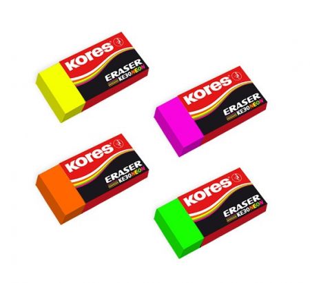 KORES Pryž KE30 NEON barevný mix, 40x21x10 mm 