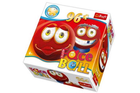 Puzzle Face Ball 96dílků červený obličej 60206 Trefl 