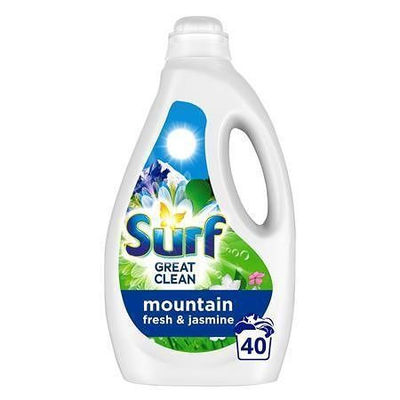 Prací gel &quot;Mountain Fresh&quot;, 40 dávek, 2 l, jasmín, SURF