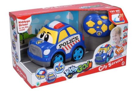 Kiddy Auto policie RC na dálkové ovládání s efekty 19 cm