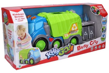 Kiddy Auto popelářské s efekty 31 cm 2 ks popelnice