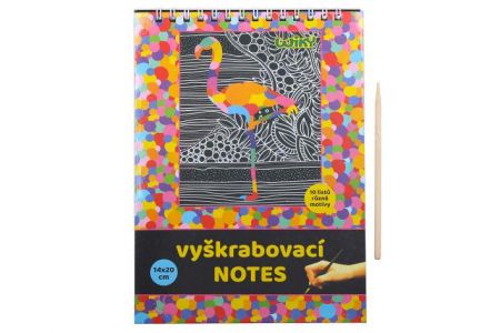 Vyškrabovací notes 14x20cm, 10 listů