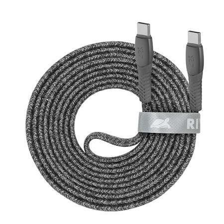 USB kabel &quot;PS6105 GR21&quot;, USB-C - USB-C, 2,1 m, šedá, RIVACASE