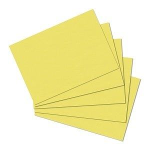 Herlitz - Karty do kartotéky, A6, čisté žluté