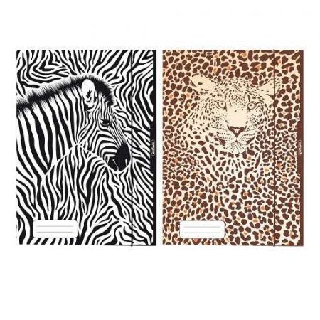 Herlitz - Desky s gumou A4 Animal Print, 3 chlopně