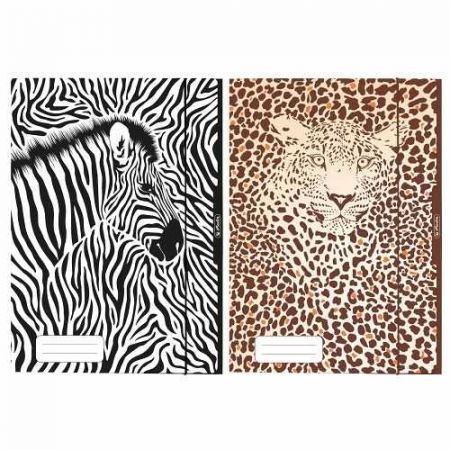 Herlitz - Desky s gumou A3 Animal Print, 3 chlopně